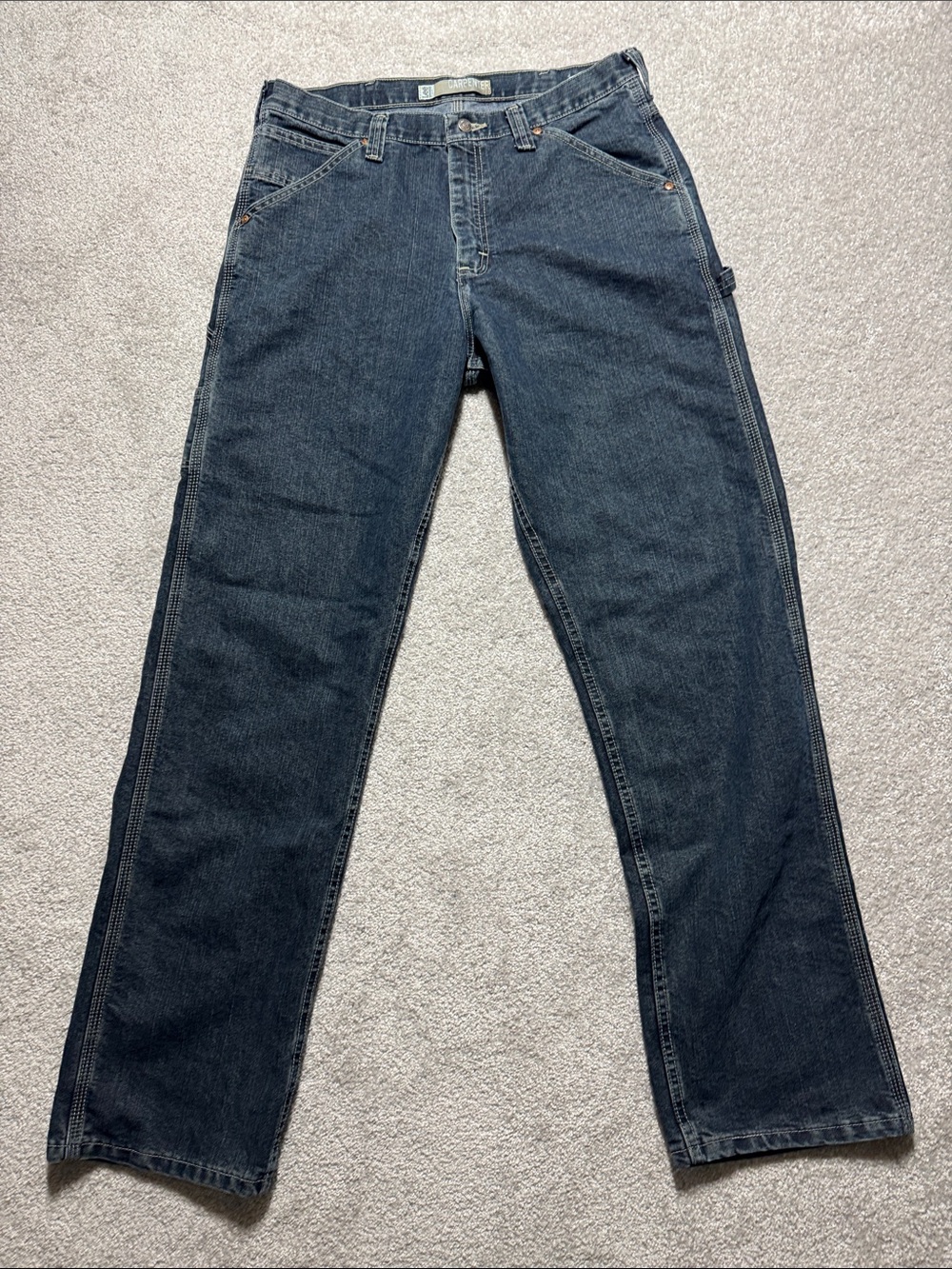 Lee Men's Relaxed Dark Blue Carpenter Jeans Size 34 x 34 Workwear - Picture 7 of 16